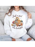 Grafguru "Just a Girl Who Loves Fall" Unisex Pulóver – Az Ősz Szerelmeseinek