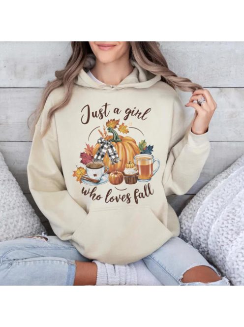 Grafguru "Just a Girl Who Loves Fall" Unisex Pulóver – Az Ősz Szerelmeseinek